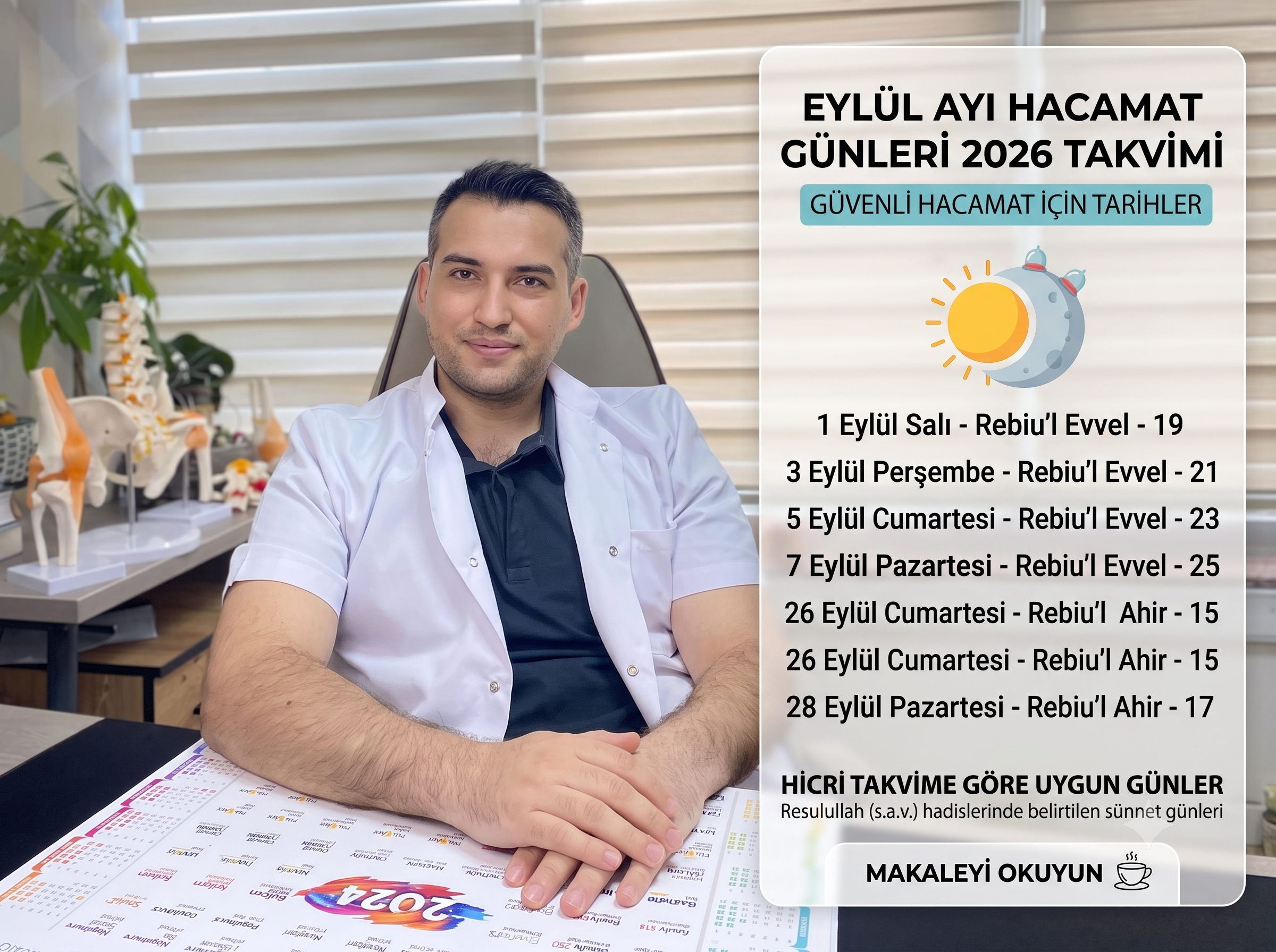 Eylül ayı hacamat günleri 2026